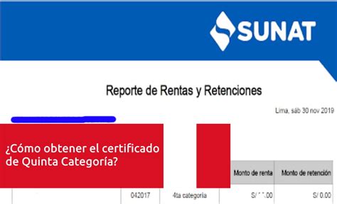 Gu A Para Obtener El Certificado De Quinta Categor A