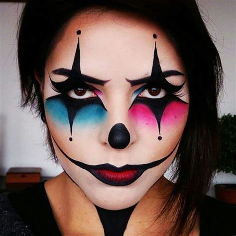 diy makeup clown make up harlekin schminken diy ideen halloween makeup witch creepy halloween