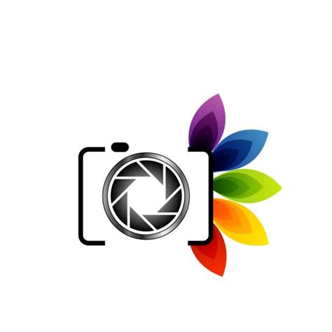 Photography Logo With Colorful Leaves — Stock Vector © Sanayamirza