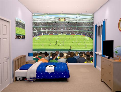 If you have one of your own you'd like to share, send it to us and we'll be happy to include it on our website. Football Stadium Bedroom Mural 10ft x 8ft | Walltastic