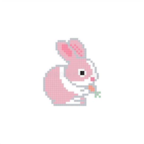 Little Pink Bunny With Carrot Stock Illustration Illustration Of