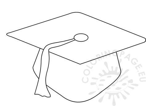 Graduation Cap Coloring Page Printable