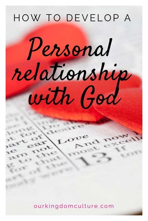 How To Develop A Personal Relationship With God💗 Our Kingdom Culture