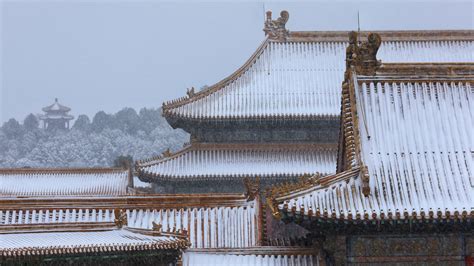 Beijings Forbidden City In The Seasons First Snow Cgtn