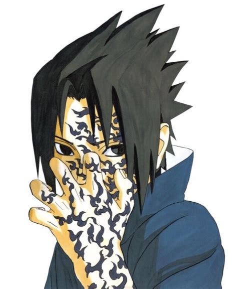 Sasuke Uchiha Curse Mark Phase 1 Anime Naruto Mangá Sasuke Uchiha