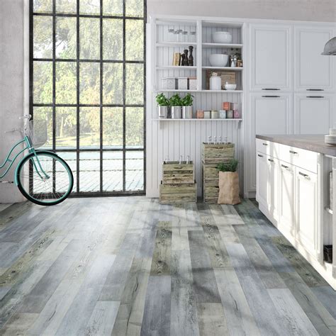 Order luxury vinyl plank floors at the best prices. Light Blue Aged Pine Effect Waterproof Luxury Vinyl Click Flooring 1.83m² Pack | Departmen ...