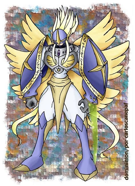 Dominimon Digimon 1girl Angel Angel Boy Armor Digimon Creature