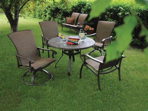 Get comfortable on the patio with a new outdoor seating set. Wescott Aluminum Sling Dining Set with Loveseat Homecrest ...