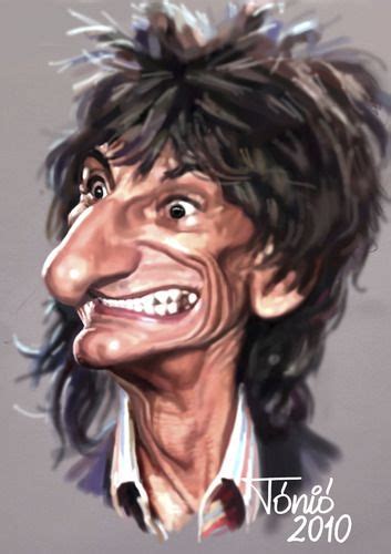 Ron Wood The Rolling Stones By Tonio Media And Culture Cartoon