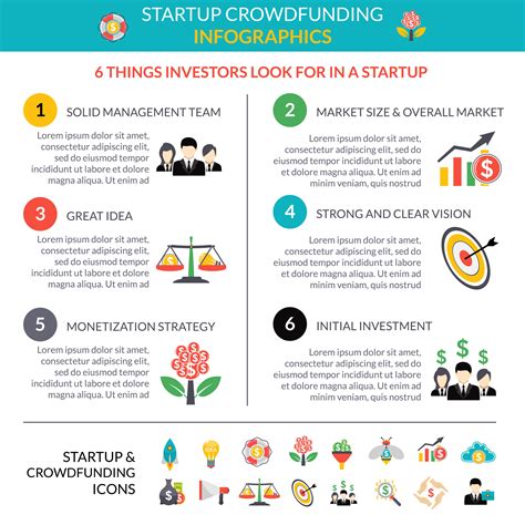 Business Startup Crowdfunding Infographic Layout Poster 468161 Vector