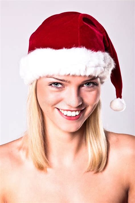 Fille Blonde Sexy De Santa Photo Stock Image Du Visage 11589124