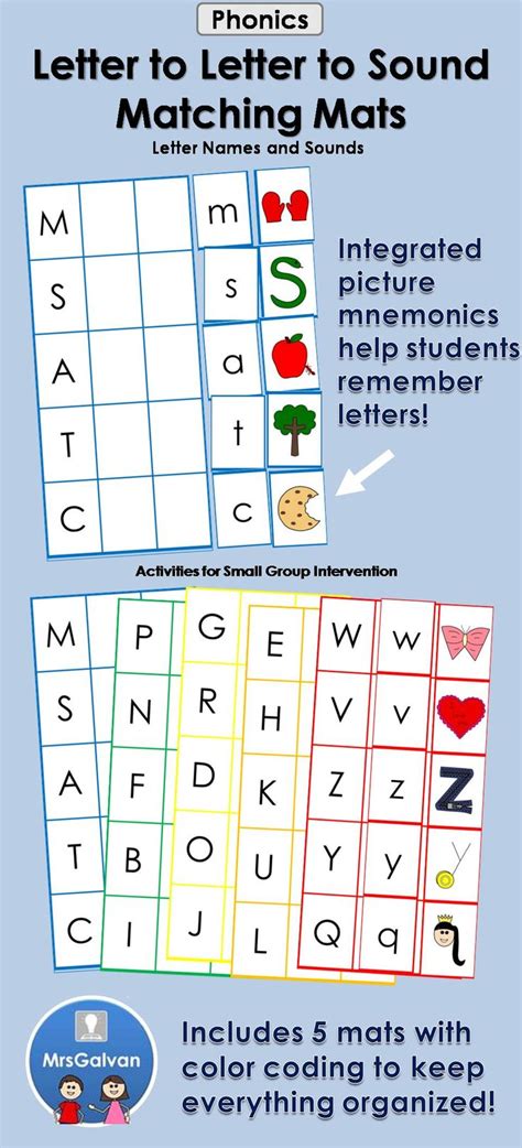 English pronunciation for esl learners. Alphabet Matching Mats for Letter Names and Beginning ...