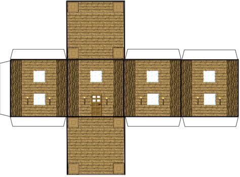 Minecraft Papercraft Wooden House By Galaxyartproduction2 On Deviantart