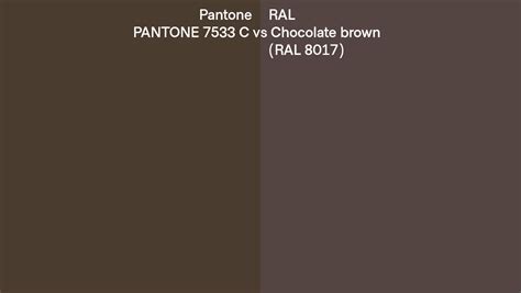 Pantone 7533 C Vs RAL Chocolate Brown RAL 8017 Side By Side Comparison