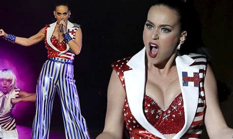 Katy Perry Flaunts Cleavage In Stars And Stripes Outfit As She Supports Hillary Clinton Daily