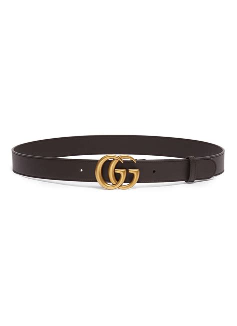 Gucci Gg Logo Buckled Leather Belt In Brown For Men Lyst