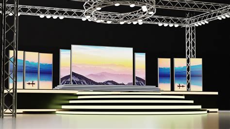 3d Corporate And Concert Event Stage 3d Model With Display Turbosquid