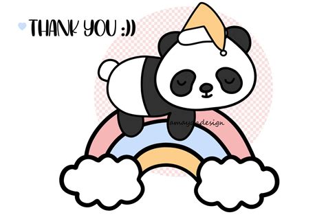 Cute Panda Panda Clipart Animal Clipart Bedtime Clipart Etsy