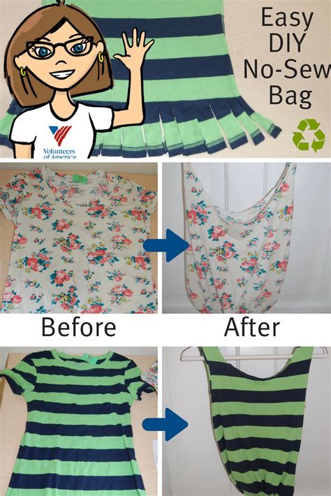 Easy Diy Bag From A Thrift T Shirt News And Events Volunteers Of