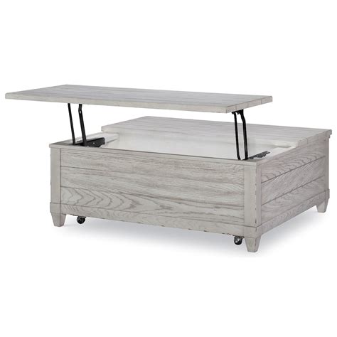 Legacy Classic Belhaven 9360 401 Modern Farmhouse Cocktail Table With Lift Top Storage Dunk