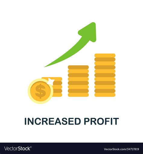 Increased Profit Icon Simple Element From Vector Image