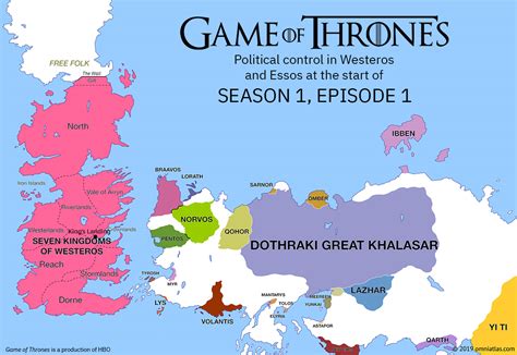 Game Of Thrones Mapped By Season Omniatlas