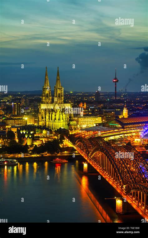 Cologne Aerial Overview Stock Photo Alamy