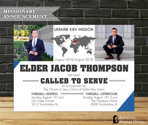 Lds Missionary Farewell Or Homecoming Announcement Called To Etsy Missionary Lds Missionary
