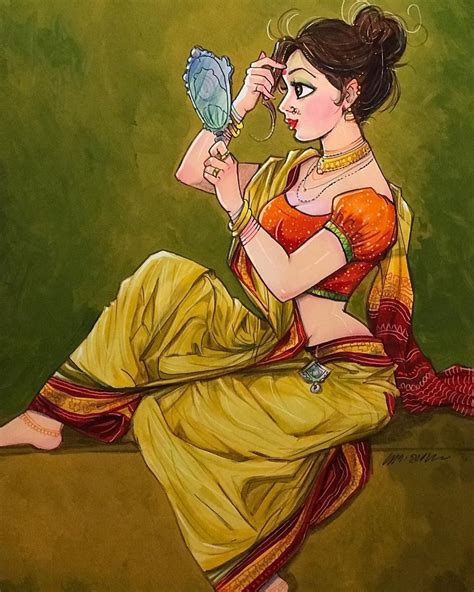 Pin By Maneesh On Painting Indian Art Gallery Illustration Art Girl
