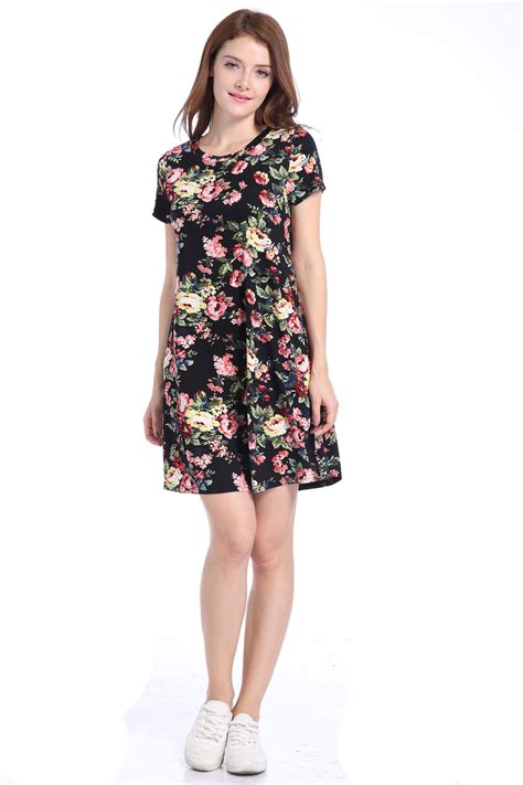 Women Elegant Vintage Retro Flower Floral Print Dresses O Neck Summer Plus Size Party Dresses