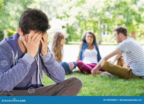 Lonely Student Feeling Excluded On Campus Stock Photo Image Of Female