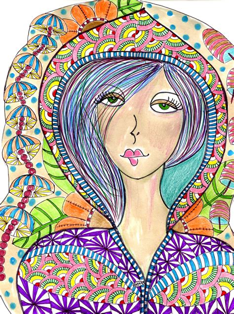 zentangle doll02 illustration art art art journal