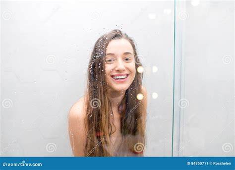 Young Girl Showering Photo