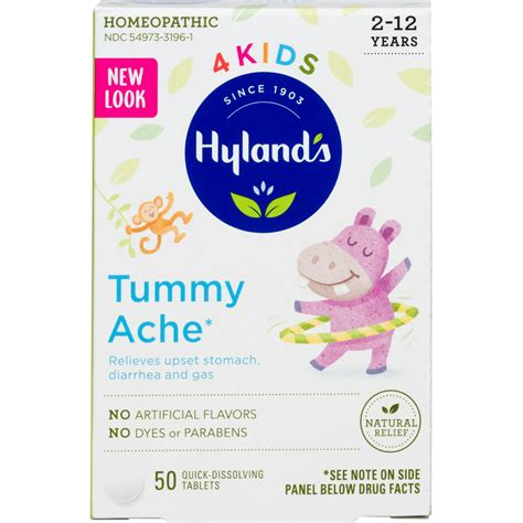 Hylands 4 Kids Tummy Ache Tablets Natural Relief Of Upset Stomach