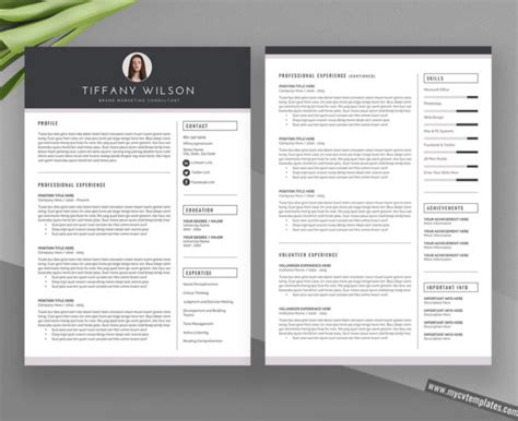 Check spelling or type a new query. Modern CV Template Word, Curriculum Vitae, Professional CV ...