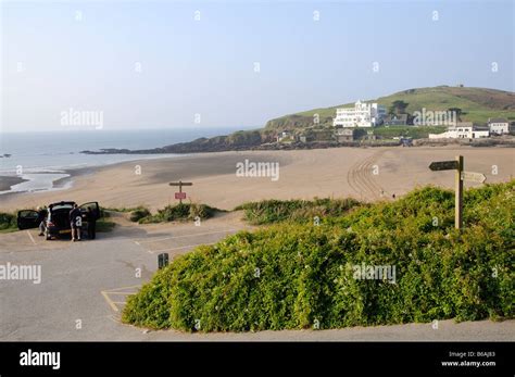 Burgh Island Seen From Bigbury On Sea South Devon England Uk At Low