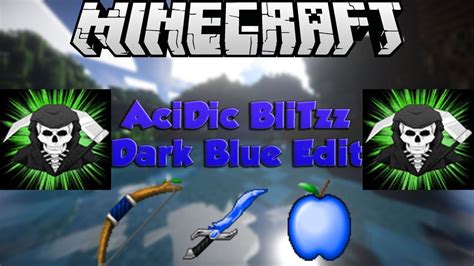 Minecraft Texture Pack Review Acidic Blitzzs Dark Blue Pack Youtube
