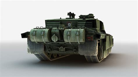 3d Model British Mbt Challenger 2 Vr Ar Low Poly Max Fbx