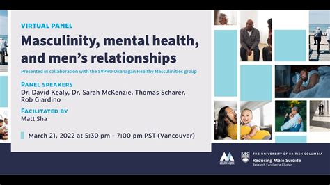 ubc rms cluster x svpro virtual panel masculinity mental health and men s relationships youtube