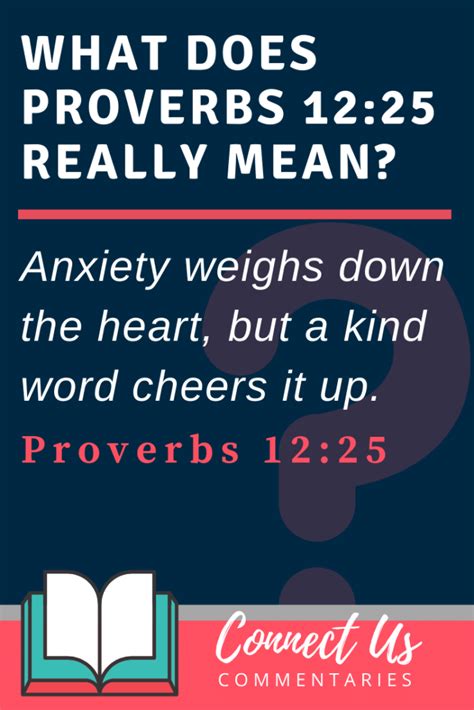 Proverbs 1225 Meaning Of Anxiety Weighs Down The Heart Connectus