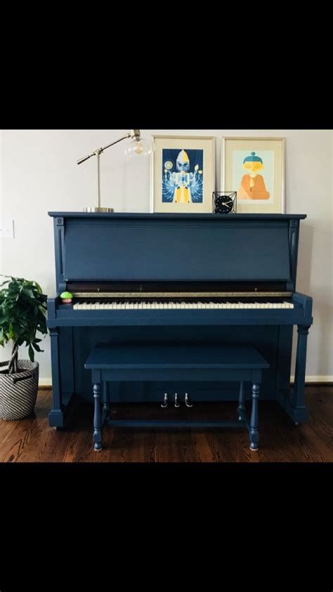 Piano Makeover Paint Color Is Benjamin Moore Hale Navy Painted Pianos