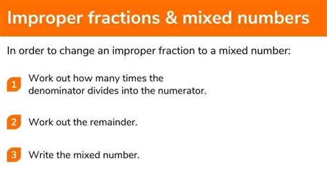 Converting Improper Fractions To Mixed Numbers Worksheet Gcse Maths