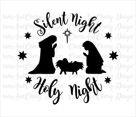 Nativity Scene Svg File For Cricut Silhouette Iron On Etsy