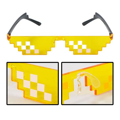 Sozzy Kacamata Model Pixel Minecraft Mosaics Thug Life W0124 Yellow