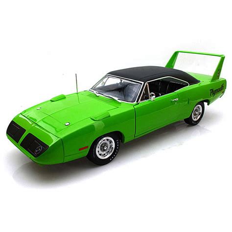1970 Plymouth Superbird Green Auto World Ertl Amm995 118 Scale Diecast Model Toy Car