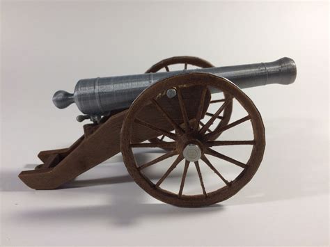 3d Printed Civil War Field Cannon Model Kit By Rowiac Pinshape