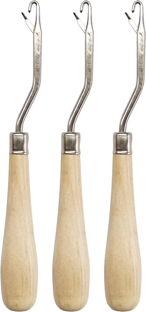 Latch Hook Tools 3 Pack Wooden Bent Latch Hooks Ebay