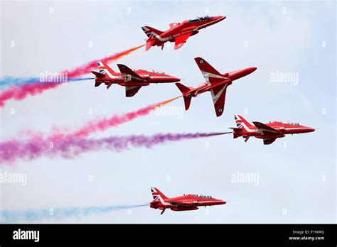 The Red Arrows Known As The Royal Air Force Aerobatic Team The
