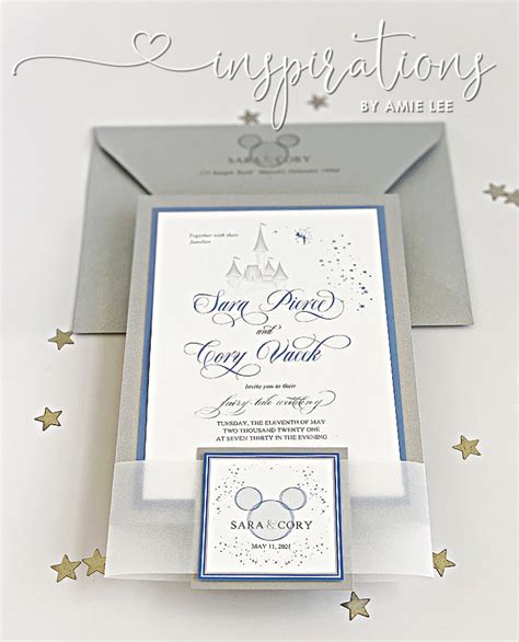 Elegant Disney Wedding Invitations Fairy Tale Wedding Etsy