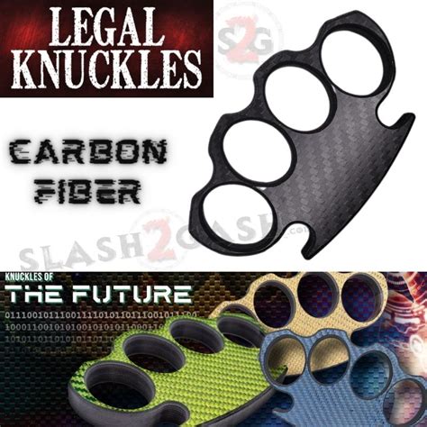 Carbon Fiber Knuckles Lightweight Puncher Legal Duster Asst Colors